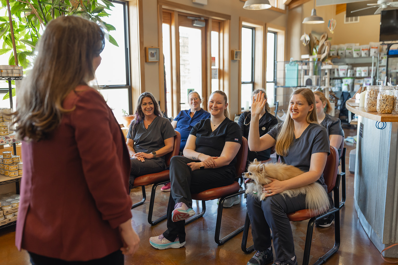 Image of Dr. Courtney speaking to an engaged crowd.